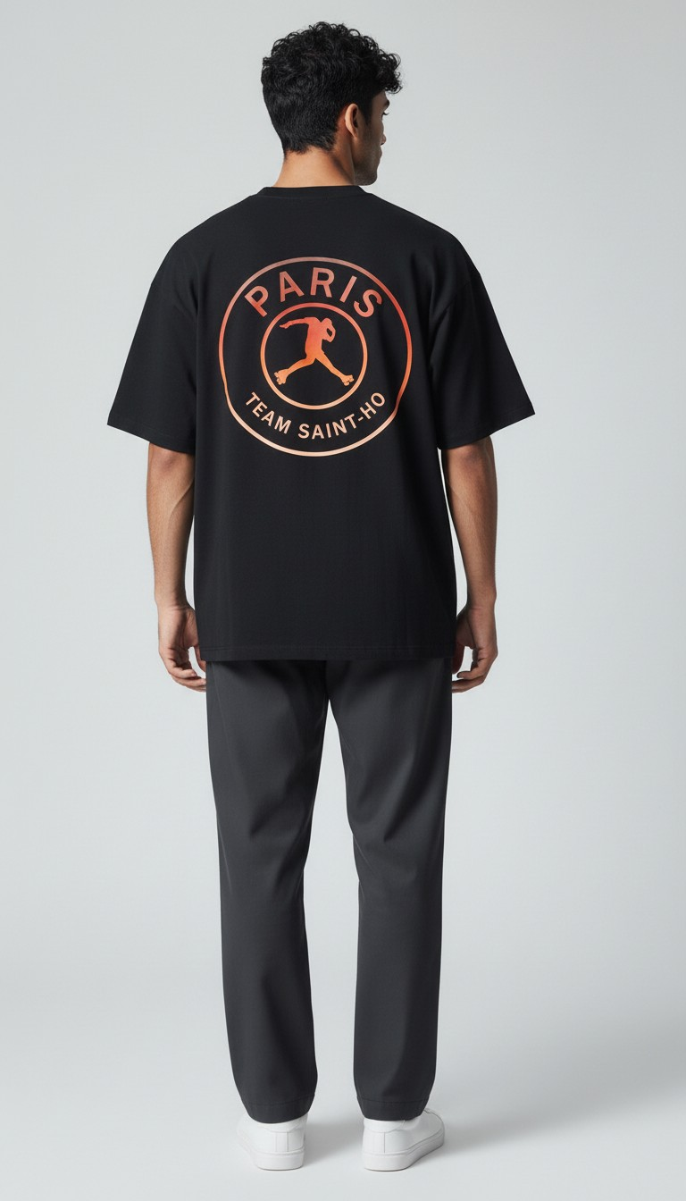 T-SHIRT BLACK FIRE
